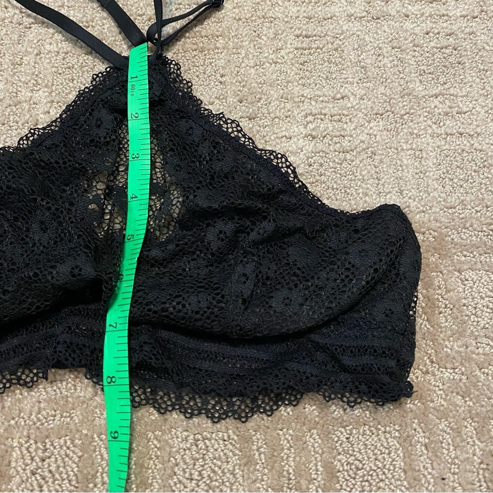 {Victoria's Secret} High Neck Halter Style Lace Bralette | Black ~ Medium - Picture 11 of 16